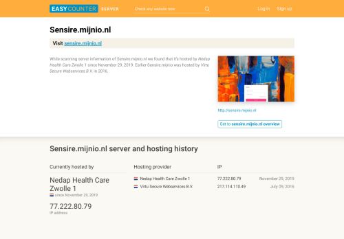 
                            10. Sensire.mijnio.nl server and hosting history