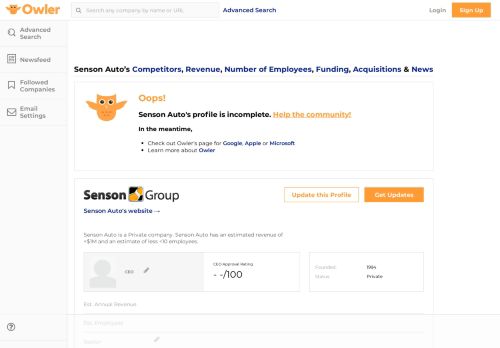 
                            13. Senson Auto Competitors, Revenue and Employees - Owler Company ...
