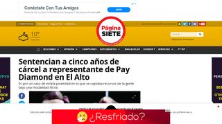 
                            11. Sentencian a cinco años de cárcel a representante de Pay Diamond ...