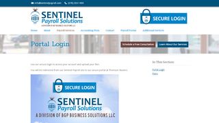 
                            9. Sentinel Payroll Solutions:Honesdale, PA--Portal Login Page