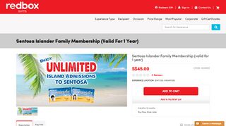 
                            8. Sentosa Islander Family Membership (valid for 1 year) - Redbox Gifts