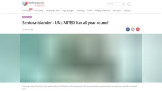 
                            3. Sentosa Islander membership perks - Exclusive discounts Singapore