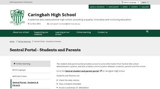 
                            6. Sentral Portal - Students & Parents - Caringbah High School