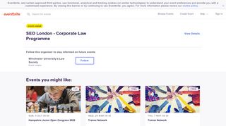 
                            12. SEO London - Corporate Law Programme Tickets, Wed 24 Oct 2018 at ...