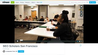 
                            11. SEO Scholars San Francisco on Vimeo
