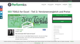 
                            3. SEO TOOLS for Excel - Teil 2: Versionenvergleich und Preise ...