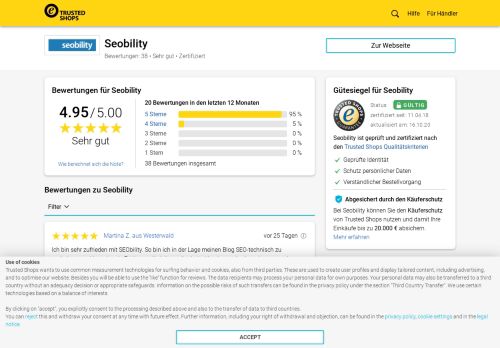 
                            12. Seobility Bewertungen & Erfahrungen | Trusted Shops