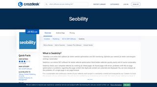 
                            11. Seobility Reviews, Pricing and Alternatives | Crozdesk