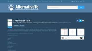 
                            9. SeoTools for Excel Alternatives and Similar Software - AlternativeTo.net