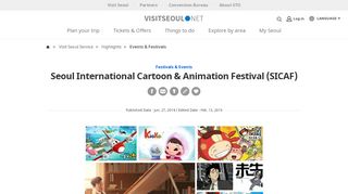 
                            13. Seoul International Cartoon & Animation Festival (SICAF) - Events ...