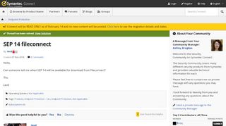 
                            6. SEP 14 fileconnect | Symantec Connect Community