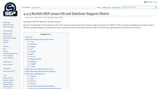 
                            1. SEP sesam OS and Database Support Matrix - SEPsesam