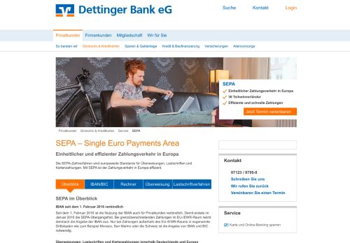 
                            11. SEPA Privatkunden - Dettinger Bank eG