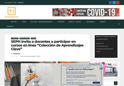 
                            6. SEPH invita a docentes a participar en cursos en línea “Colección de ...