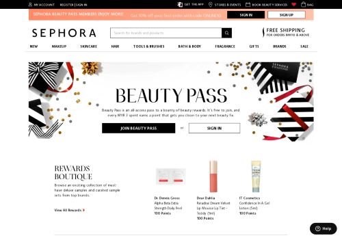 
                            5. Sephora Beauty Pass Rewards Programme | Sephora ...