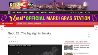 
                            11. Sept. 23: The big sign in the sky | 3investigates | ktbs.com