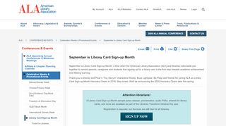 
                            5. September is Library Card Sign-up Month | Conferences & Events