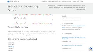 
                            6. SEQLAB DNA Sequencing Service - Nucleics