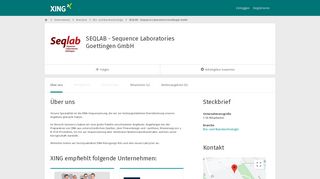 
                            8. SEQLAB - Sequence Laboratories Goettingen GmbH als ... - Xing