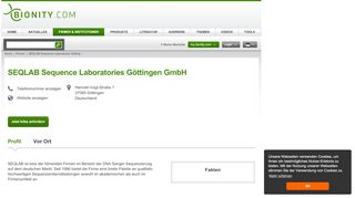 
                            11. SEQLAB Sequence Laboratories Göttingen GmbH - bionity.com