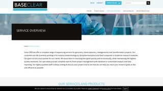 
                            3. Sequencing services overview | BaseClear