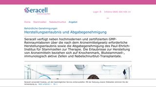 
                            12. Seracell | Herstellungserlaubnis für Entnahme und Einlagerung von ...