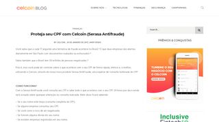 
                            13. Serasa Antifraude - proteger CPF | CELCOIN - Blog Celcoin