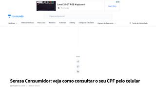 
                            11. Serasa Consumidor: veja como consultar o seu CPF pelo celular ...