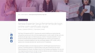 
                            7. Serasa Experian lança ferramenta de login online com certificado digital