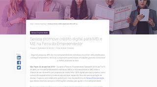 
                            4. Serasa promove crédito digital para MEI e ME na Feira do ...