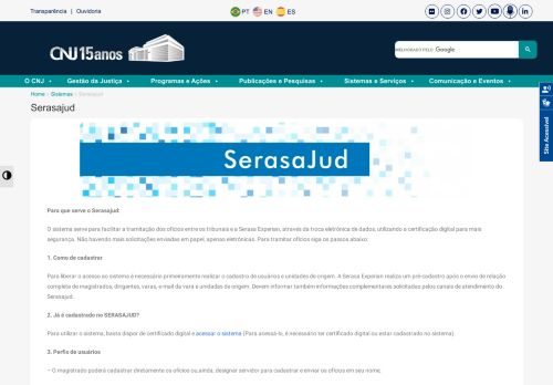 
                            1. SerasaJud - Portal CNJ