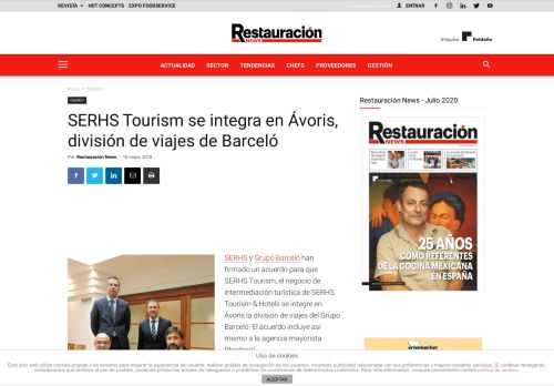 
                            8. SERHS Tourism se integra en Ávoris, de Grupo Barceló