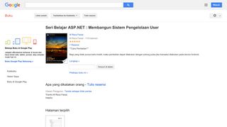 
                            2. Seri Belajar ASP.NET : Membangun Sistem Pengelolaan User - Hasil Google Books
