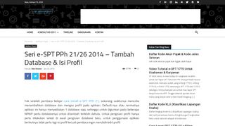 
                            6. Seri e-SPT PPh 21/26 2014 – Tambah Database & Isi Profil | Amsyong !!