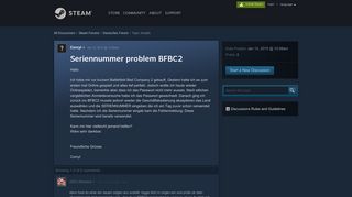 
                            3. Seriennummer problem BFBC2 :: Deutsches Forum - Steam Community
