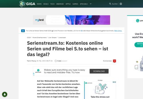 
                            3. Serienstream.to: Kostenlos online Serien und Filme schauen – Ist das ...