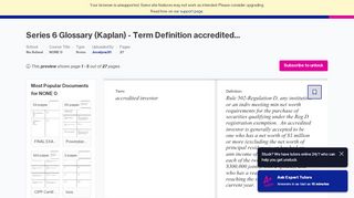 
                            8. Series 6 Glossary (Kaplan) - Term Definition accredited investor ...