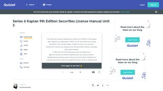 
                            9. Series 6 Kaplan 9th Edition Securities License Manual Unit 3 - Quizlet
