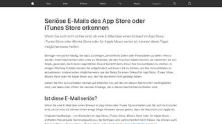 
                            11. Seriöse E-Mails des App Store oder iTunes Store erkennen - Apple ...