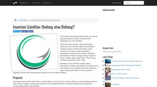 
                            10. Seriously • Gado Gado • Investasi GainMax: Bodong atau Bohong?