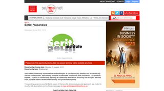 
                            11. Seriti: Vacancies | NGO Pulse