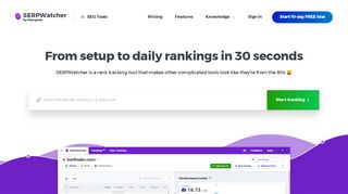 
                            8. SERPWatcher - Rank tracker with focus on effectivity
