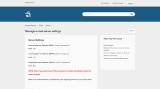 
                            9. Servage e-mail server settings – Servage Helpdesk