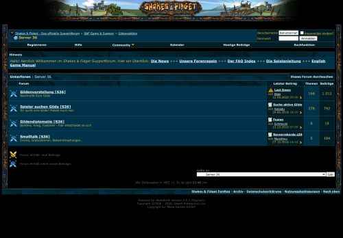 
                            5. Server 36 - Shakes & Fidget - Das offizielle Supportforum - SFGame ...