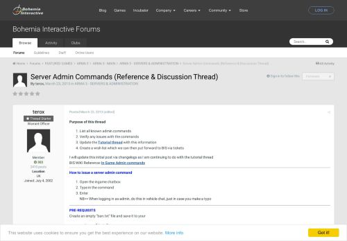 
                            2. Server Admin Commands (Reference & Discussion Thread) - ARMA 3 ...