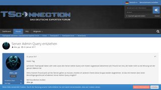 
                            4. Server Admin Query entziehen - ServerQuery - Teamspeak Connection ...