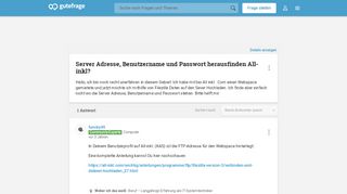 
                            9. Server Adresse, Benutzername und Passwort herausfinden All-inkl ...