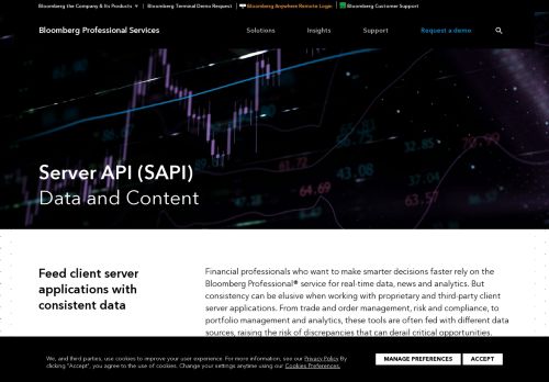 
                            12. Server API (SAPI) | Bloomberg Professional Services