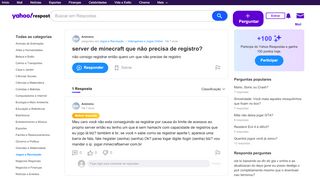 
                            1. server de minecraft que não precisa de registro? | Yahoo Respostas