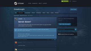 
                            7. Server down? :: Dreadnought General Discussion - Steam Community